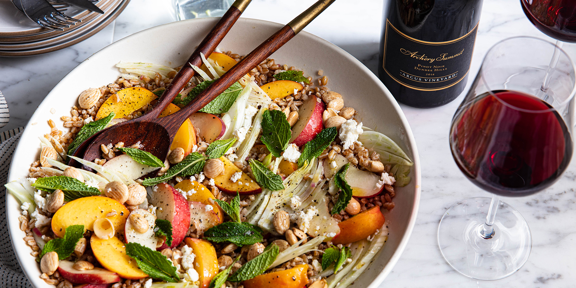 Stone Fruit Salad and Pinot Noir